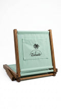 ZShade Portable Beach Shade & Lounger  – Cyan Adjustable Wooden Sun Canopy