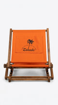 ZShade Portable Beach Shade & Lounger  – Orange Adjustable Wooden Sun Canopy