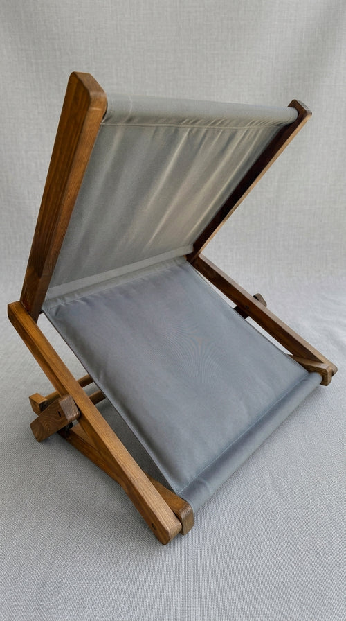 ZShade Portable Sun Shade & Lounger – Gray Wooden Beach Canopy